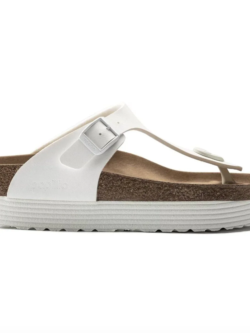 Birkenstock Gizeh Platform Vegan Sandals – White – Size EU 38 (US 7–7.5) - Picture 12 of 15